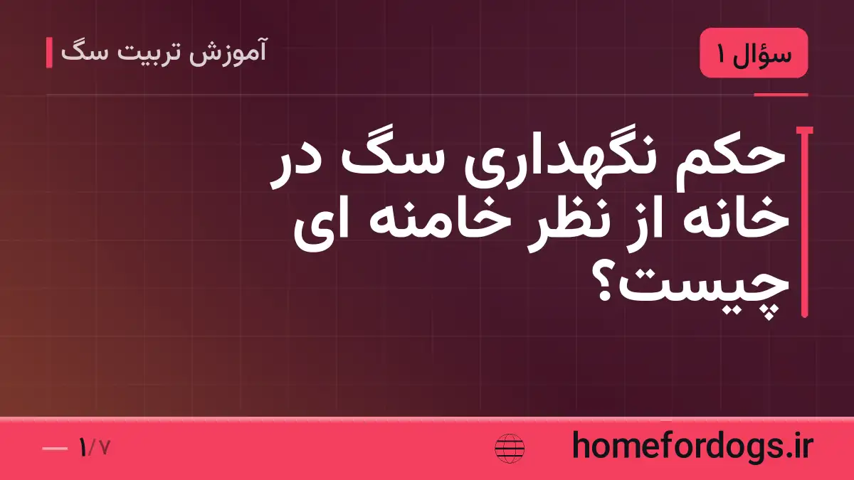 حکم نگهداری سگ در خانه از نظر خامنه ای چیست؟