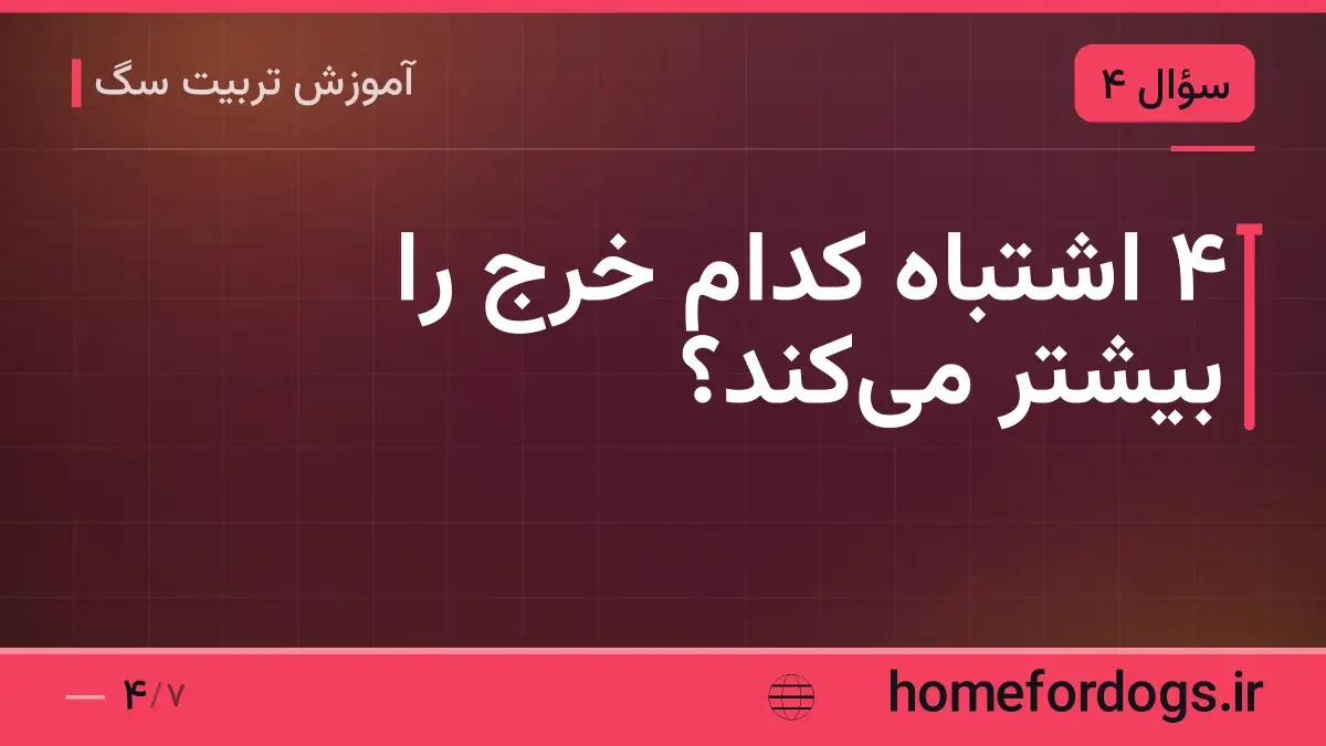 ۴ اشتباه کدام خرج را بیشتر می‌کند؟