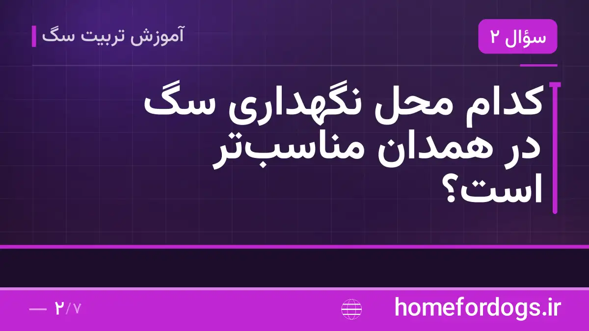 کدام محل نگهداری سگ در همدان مناسبتر است؟