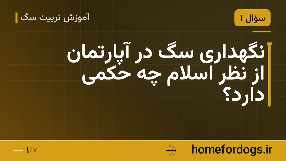 نگهداری سگ در آپارتمان از نظر اسلام چه حکمی دارد؟