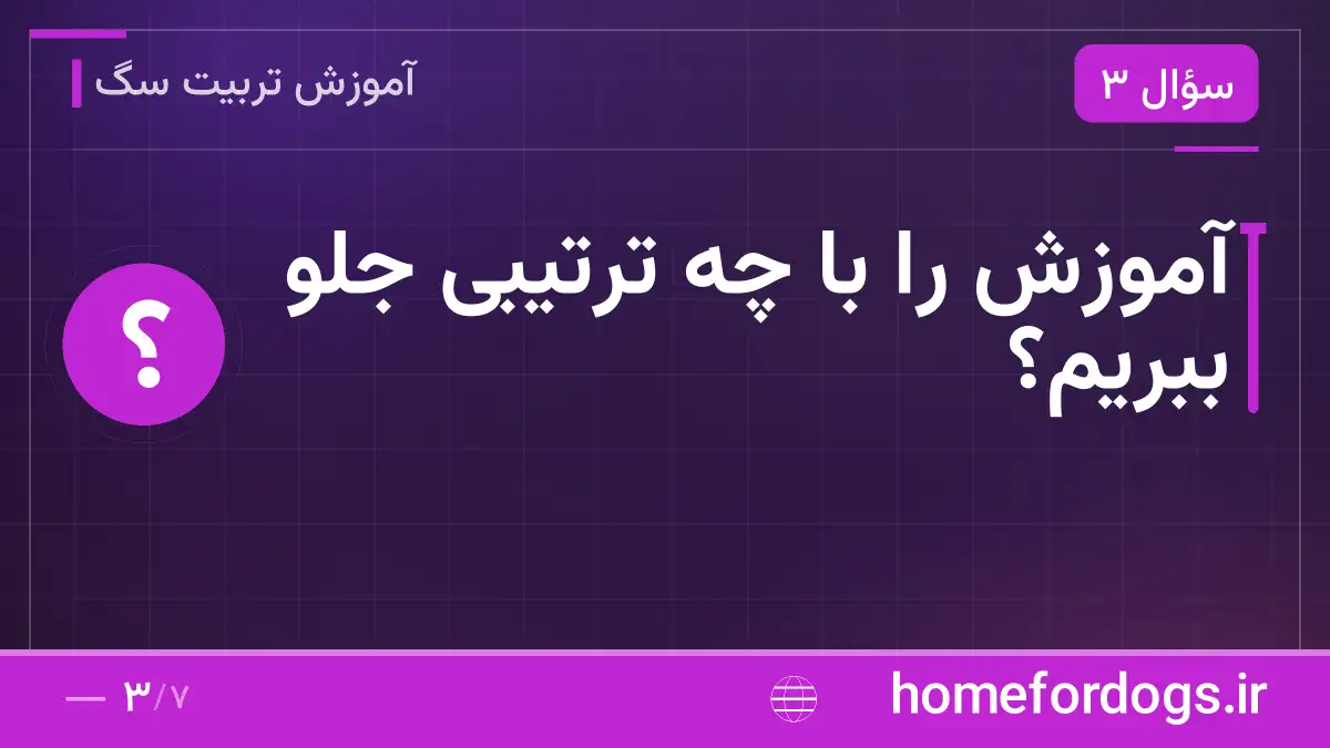 آموزش را با چه ترتیبی جلو ببریم؟