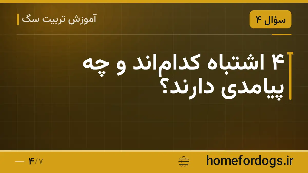 ۴ اشتباه کداماند و چه پیامدی دارند؟