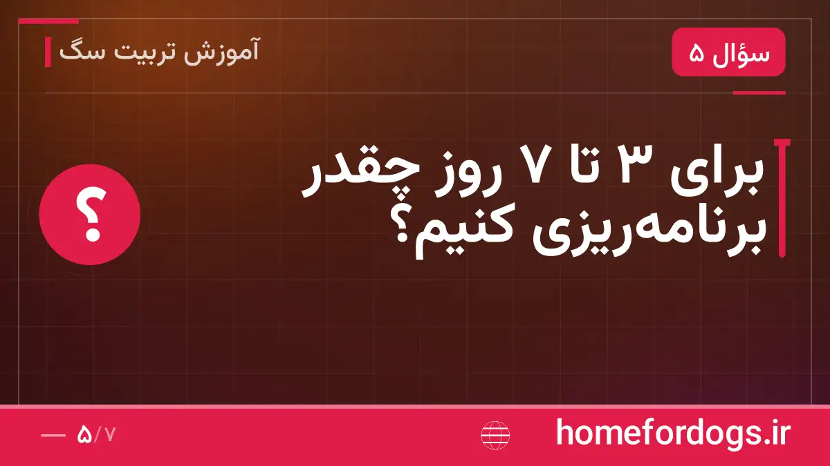 برای ۳ تا ۷ روز چقدر برنامه‌ریزی کنیم؟