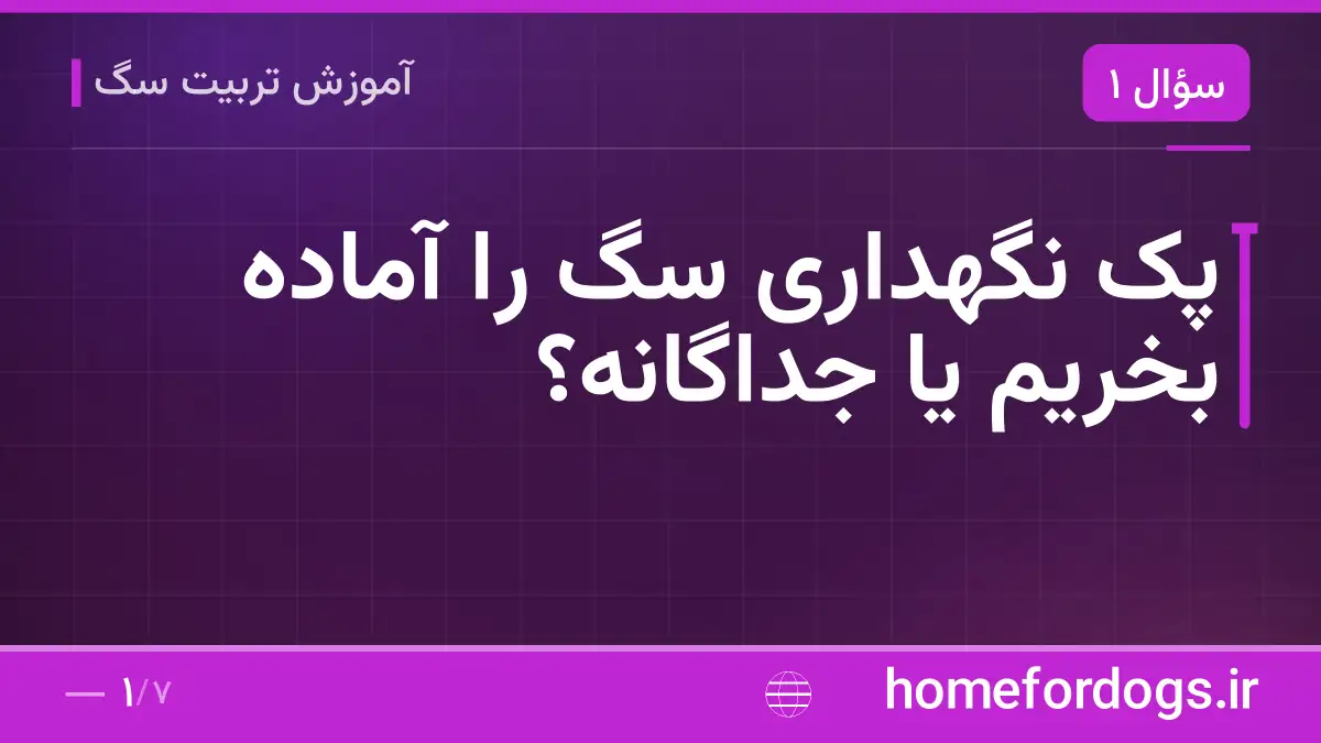 پک نگهداری سگ را آماده بخریم یا جداگانه؟
